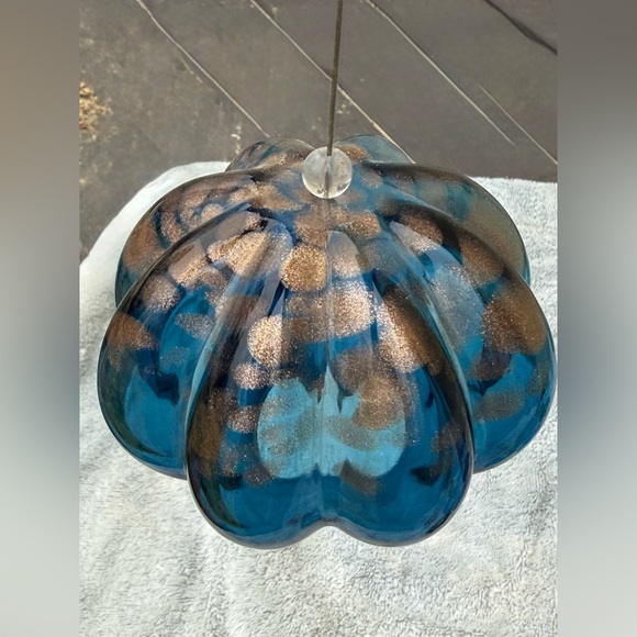 Handblown Blue Glass Garden Ornament - Picture 4 of 5